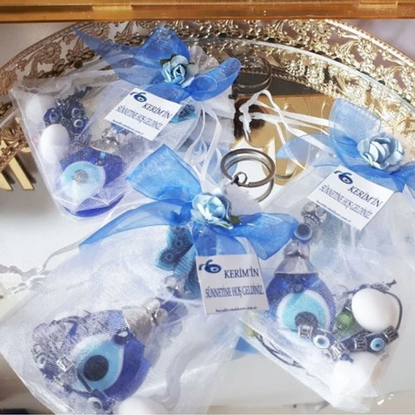 Keseli Nazarlık Anahtarlık Kız Bebek Şekeri(30 Adet) ürün görseli