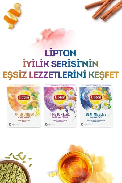 Lipton After Dinner Bardak Poşet Bitki Çayı 15'li X 2 Adet - Resim 5