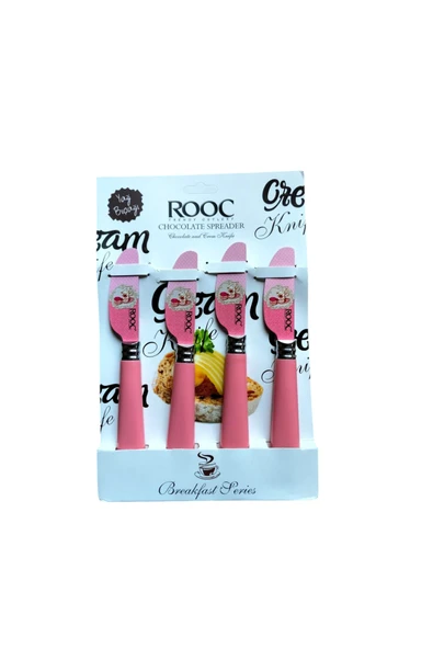 Rooc 4 Adet Çikolata Tereyağı Peynir Sürme Bıçağı Kahvaltı Bıçağı - 5