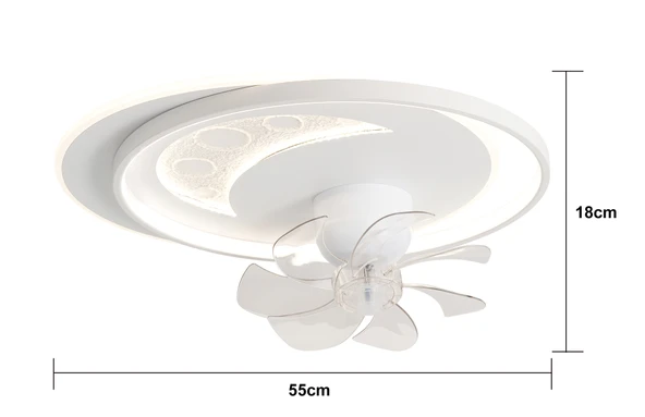 Apliqa Arıa 3D Plafonyer Pervaneli Ledli Avize - Resim 5