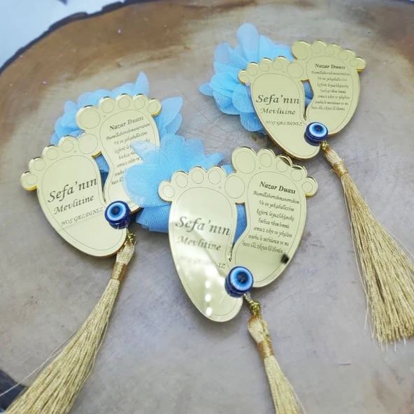 Dualı İki Ayak Pleksi Ayna Bebek Şekeri(30 Adet) - Resim 2