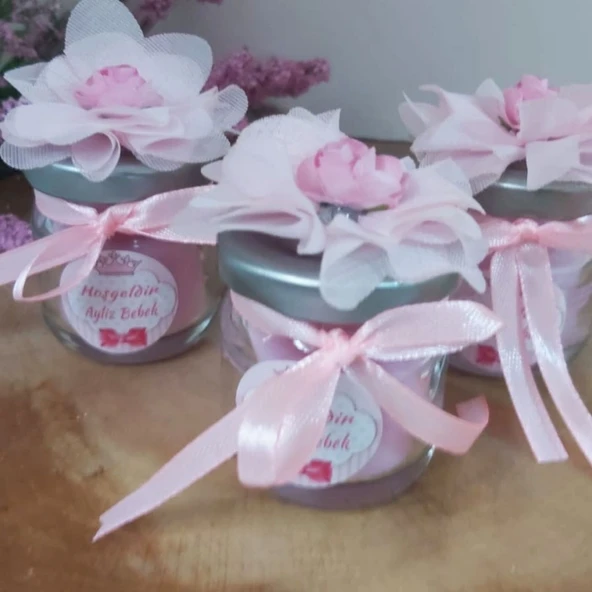 Mum Kavanoz Taşlı 40 Cc Şişe Hediyelik(30 Adet) - 3