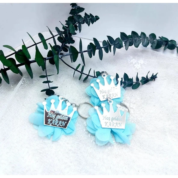 Taç Pleksi Anahtarlık Bebek Şekeri(30 Adet) - Resim 2