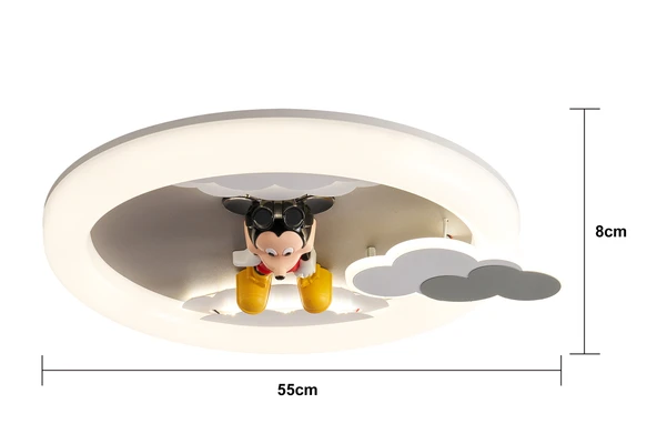 Apliqa Moddy Ledli Mickey Desenli Plafonyer Çocuk Odası Avize - Resim 5