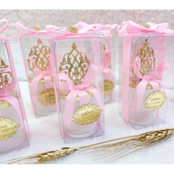 İşlemeli Pleksi Aynalı Mum Bebek Hediyelik(30 Adet) - 3