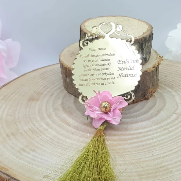 Kalp İşlemeli Nazar Dualı Bebek Mevlüt Şekeri(30 Adet) ürün görseli