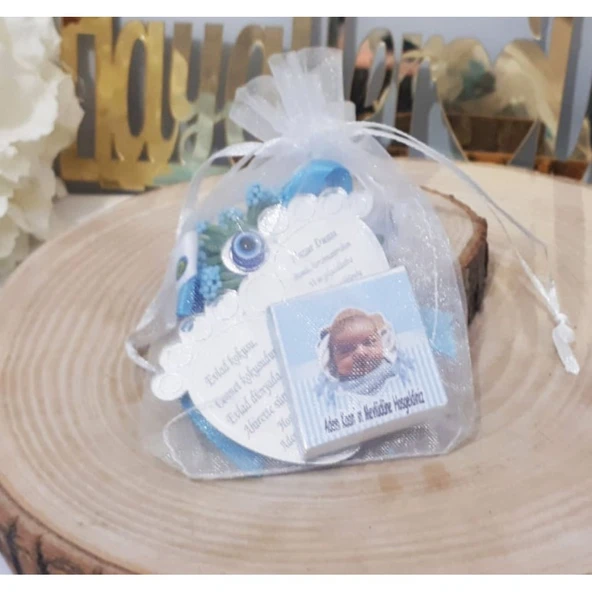 Çİkolata ve Keseli Ayak Pleksi Ayna İsimli ve Duali(30 Adet)