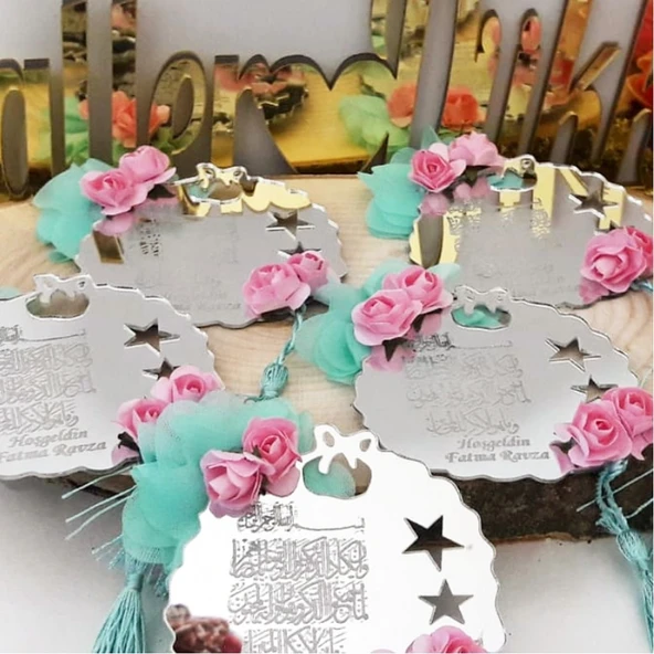 Yıldızlı Nazar Ayetli Ayna Bebek Şekeri(30 Adet)