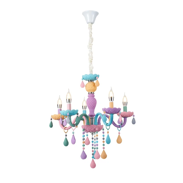 Apliqa Kona 5'Li Cam Kollu Çok Renkli Çocuk Odası Salon Avize ürün görseli