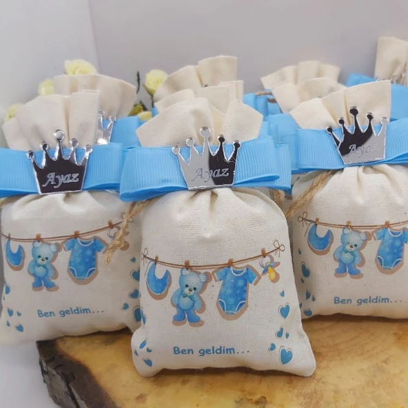 Baskılı Kese Lavantalı Bebek Şekeri(30 Adet) ürün görseli