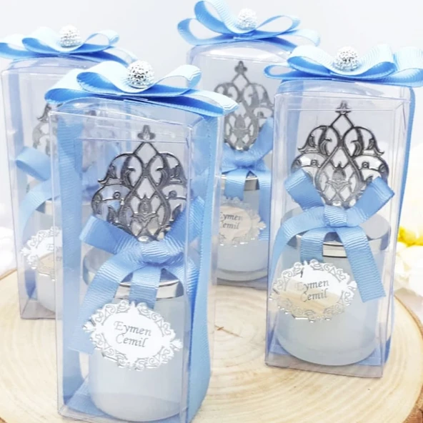 İşlemeli Pleksi Aynalı Mum Bebek Hediyelik(30 Adet) - 2