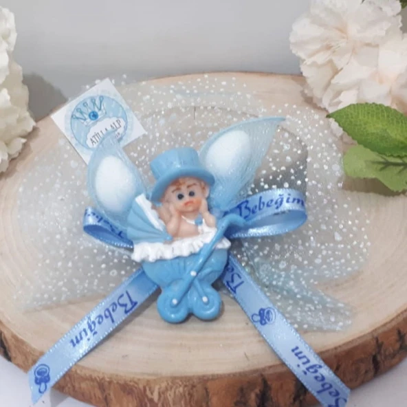 Bebek Pusetli Şapkalı Biblo Hediyelik(30 Adet) ürün görseli