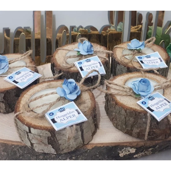 Ağaç Mumluk Baby shower Hediyelik(20 Adet)