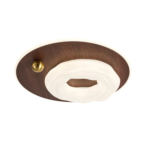 Apliqa Noirre Ahşap Detaylı Plafonyer Ledli Avize - Resim 2