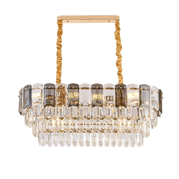 Apliqa Colın 80'Lik Yemek Masası Üstü Krom Kaplamalı Kristalli Avize - Resim 4