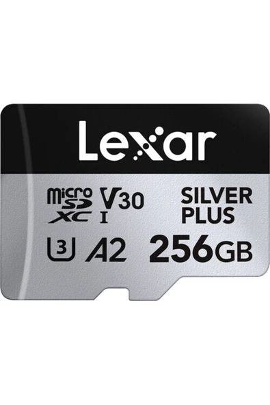 Lexar 256GB Silver Plus 205mb 4K V30 UHSI Micro SD Hafıza Kartı - Resim 3