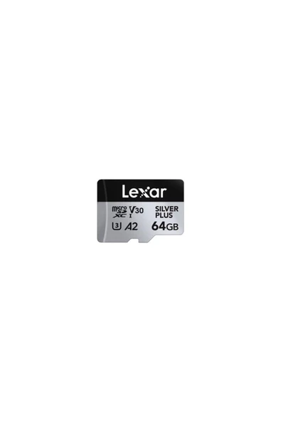 Lexar 64GB Silver Plus 205mb 4K V30 UHSI Micro SD Hafıza Kartı - Resim 5