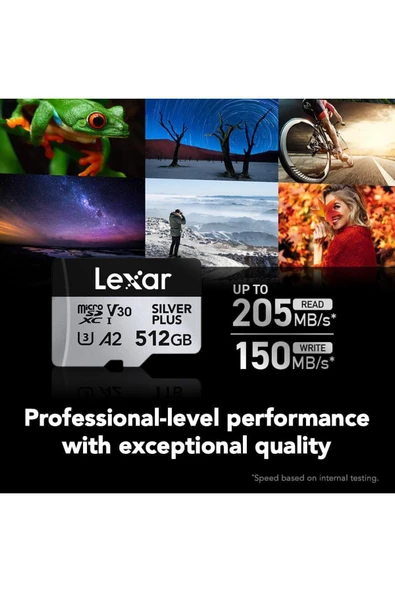 Lexar Professional 512gb 205 Mb/s Silver Plus Microsd Hafıza Kartı - Resim 7