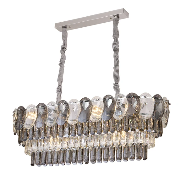 Apliqa Sento 80'Lik Yemek Masası Üstü Sıralı Kristallli Avize - Resim 2