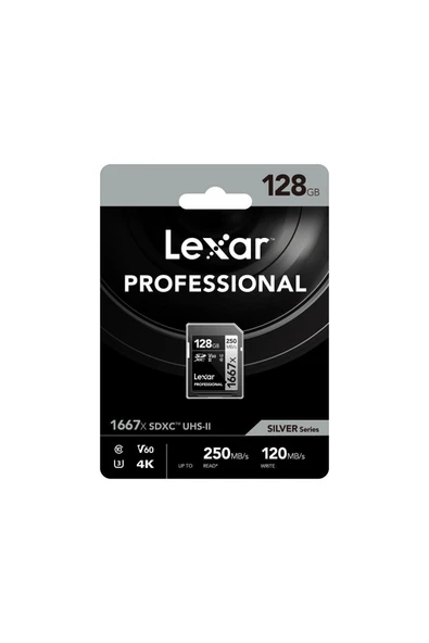 Lexar 128gb Sdxc 250mb/s U3 V60 Uhs-ıı 4k Class10 V60 Hafıza Kartı Lsd128cb1667 ürün görseli 1