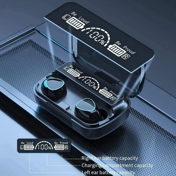 Yüksek Ses Kaliteli M10 Kablosuz Gürültü Engelleyici Mikrofonlu Bluetooth Kulaklık V5.3 ürün görseli