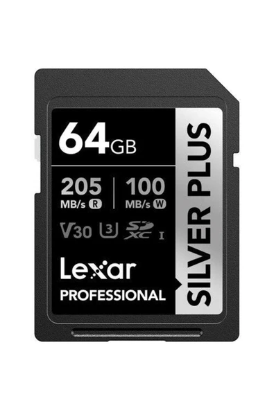Lexar Professional 64gb 205 Mb/s Silver Plus Sdxc Hafıza Kartı