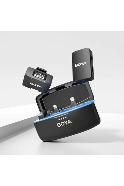BOYA Mic All-in-one Kablosuz Ikili Yaka Mikrofonu 8gb Depolama - Resim 7