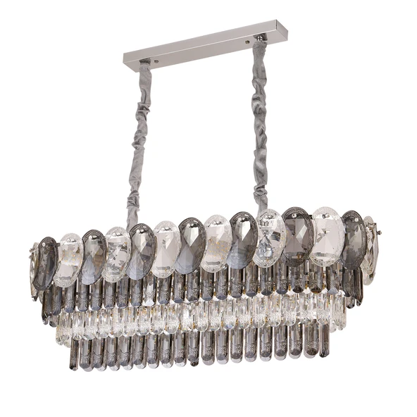 Apliqa Sento 80'Lik Yemek Masası Üstü Sıralı Kristallli Avize ürün görseli