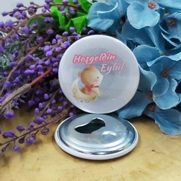 Ayda Bebekk Konsept Baskılı Bebek Şekeri Metal Magnet Aç(15 Adet)