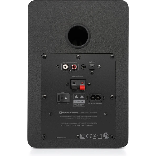Thonet&Vander Vertrag Gen 2 80W RMS Bluetooth 5.0 RCA 2.0 Hoparlör Siyah HK096-03450 - 8