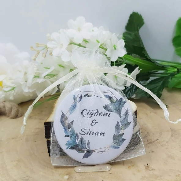 Uyuyan Bebek Konspetli Baskılı Erkek Bebek Metal Magnet (15 Adet) - Resim 3