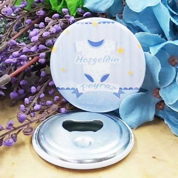 Elbiseli Baskılı Erkek Bebek Metal Magnet Açacak 58 mm(15 Adet)