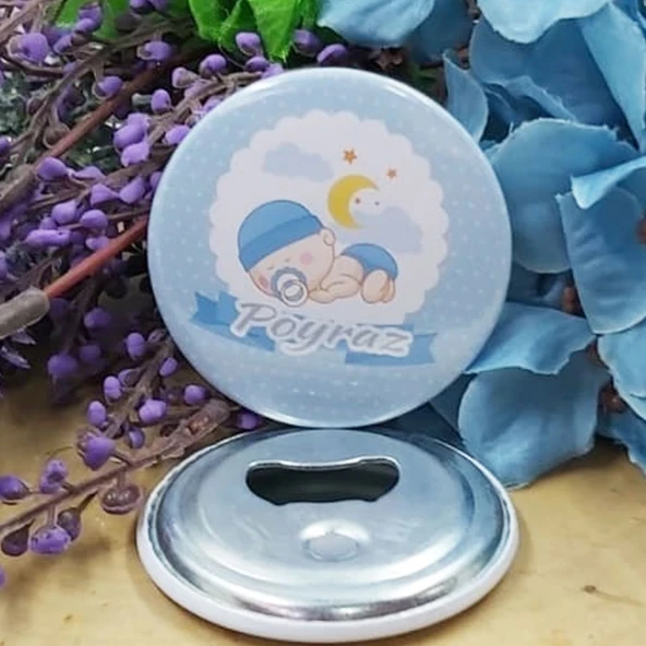 Uyuyan Bebek Konspetli Baskılı Erkek Bebek Metal Magnet (15 Adet) ürün görseli