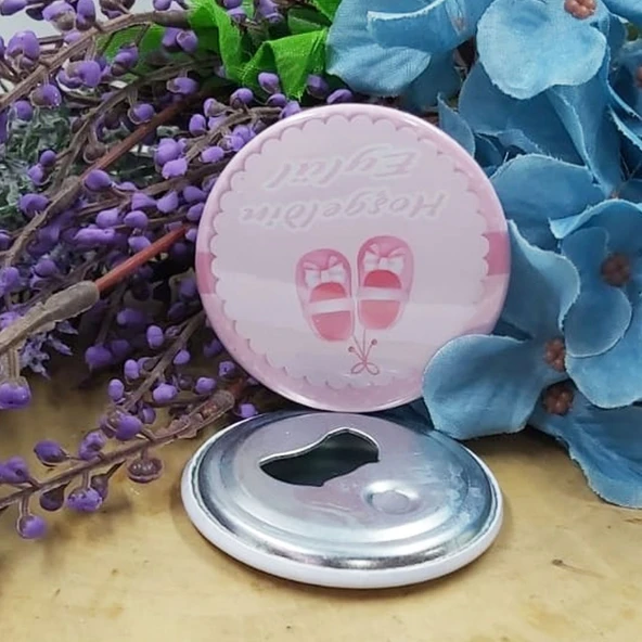 Pusetli Bebek Konsept Baskılı Bebek Şekeri Metal Magnet (15 Adet) ürün görseli