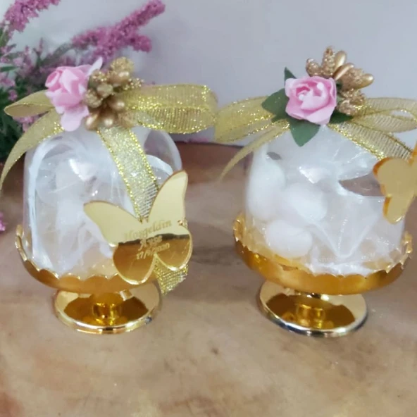 Fanus Modeli Kapaklı Plastik Bebek Mevlüt Şekeri Kutu Bebek Şekeri(30 Adet) - 2