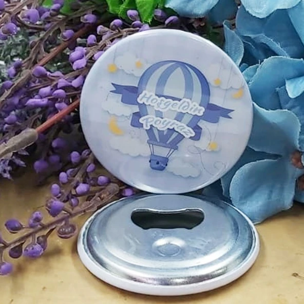 Uçan Balon Konsetp Baskılı Erkek Bebek Metal Magnet Açac(15 Adet) ürün görseli