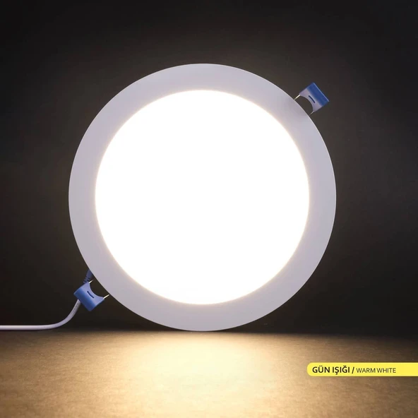 Ack 18w Günışığı 3000k Slim Led Panel Yuvarlak Alüminyum AP01-01800 - Resim 3