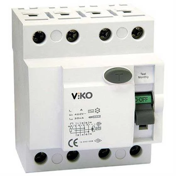 Viko - VTR4-4030 4x40A 30mA Ac Tip Kaçak Akım Rölesi ürün görseli 1