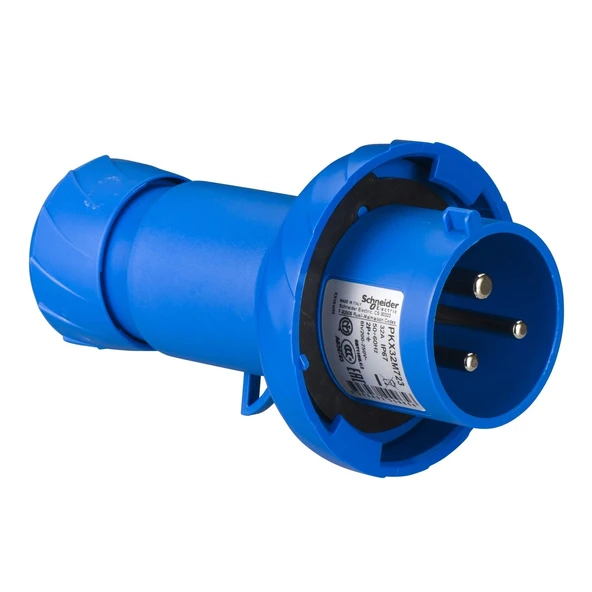 Schneider 3X32A Seyyar Erkek Fiş Hızlı Bağlantı IP 67 Monofaze 230 Volt PKX32M723 ürün görseli 1