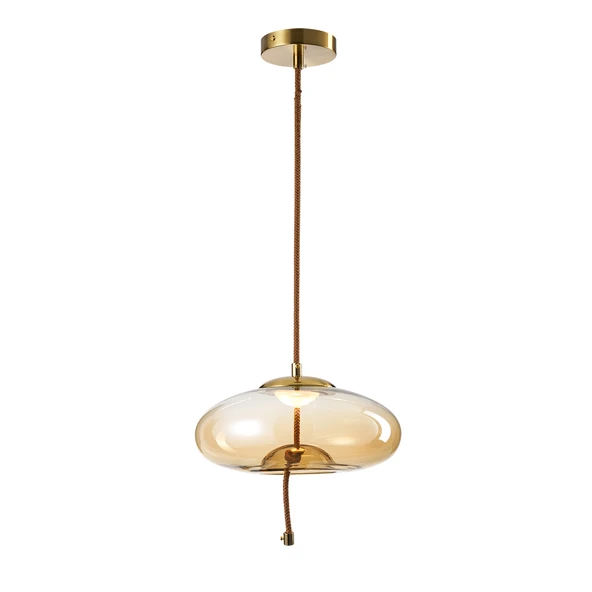 Apliqa Niora Tekli 5 Watt 3000K Eskitme Bal Camlı Led Sarkıt Avize - Resim 2