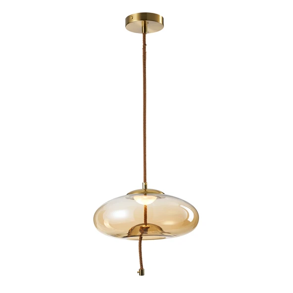 Apliqa Niora Tekli 5 Watt 3000K Eskitme Bal Camlı Led Sarkıt Avize - Resim 3