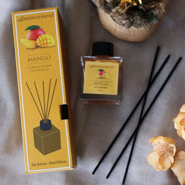 MOUVEMENT Mango 100 ml Bambu Çubuklu Oda Kokusu Evinizde Egzotik Bir Atmosfer Yaratın - 3