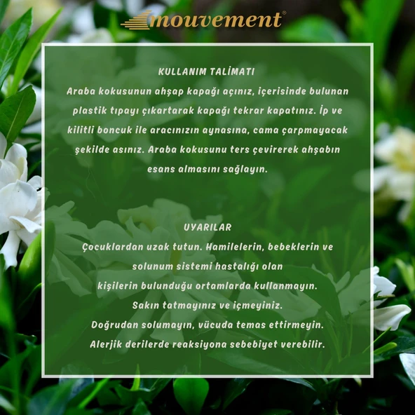 MOUVEMENT Yasemin Huzuru Oto Kokusu ile Yolculuklarınızı Daha Rahat ve Sakin Hale Getirin - Resim 4