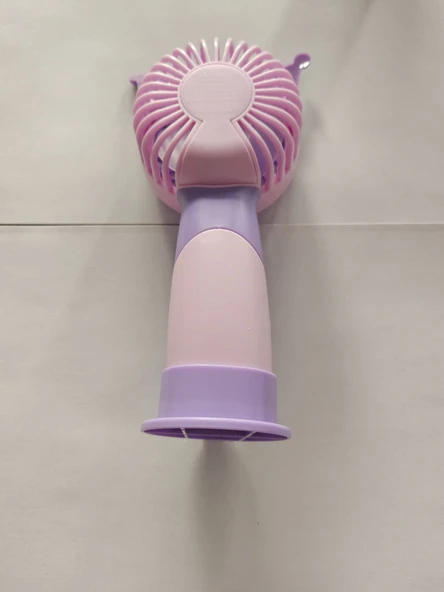 Mini El Fanı Şarjlı Telefon Tutuculu Figürlü 3 Kademeli Taşınabilir Vantilatör Masa El Tipi Serinletici Soğutucu - 3