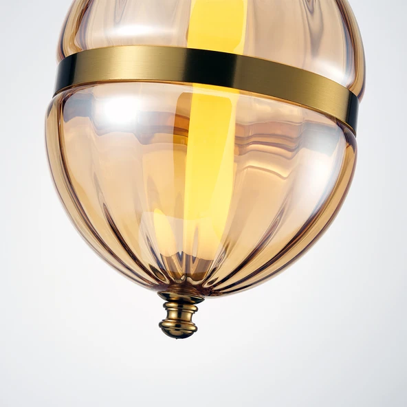 Apliqa Dolly 6 Watt 3000K Ledli Bal Camlı Tekli Sarkıt Led Avize - Resim 4