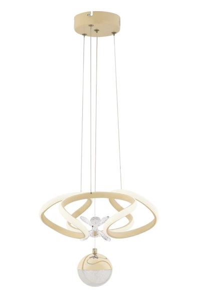 Dekorluna Simon Krem Modern Sarkıt 3 Renk Işık Avize Salon Mutfak Oda Hol Ledli Avize - Resim 2