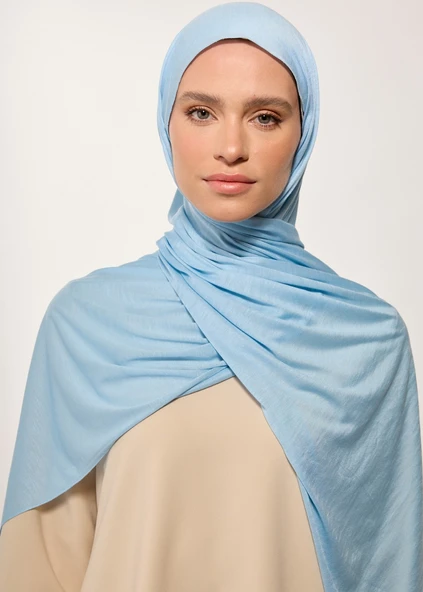 Rabia Z - Bebe Mavi Jarsey Şal - 2
