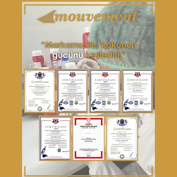 MOUVEMENT Amber Esintisi 100 ml Bambu Çubuklu Oda Kokusu Evinize Lüks Ve Rahatlatıcı Bir Atmosfer Katın - 5