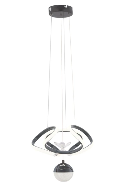 Dekorluna Simon Antrasit Modern Sarkıt 3 Renk Işık Avize Salon Mutfak Oda Hol Ledli Avize - Resim 2