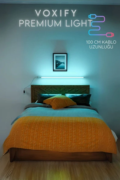 Voxify Uzaktan Kumandalı Çok Renkli RGB Led Lamba & Lambader Yatak Üstü - Tv Yanı - Oturma Odası , Ambiyans - 5